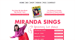 Desktop Screenshot of mirandasings.com